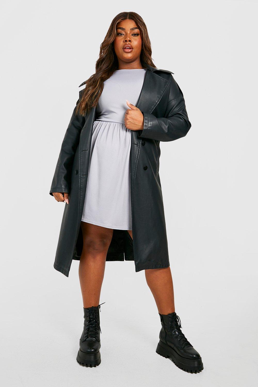 Plus size skater outlet coat